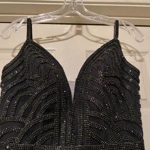 JVN by Jovani steel gray formal gown, size 2 EUC